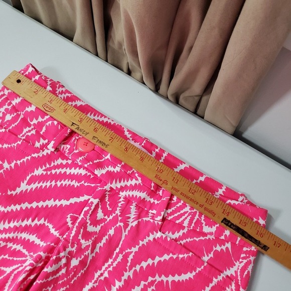 Lilly Pulitzer Women Capri Pants Size 6 Cotton Stretch Pink Preppy Beachy - Picture 10 of 15